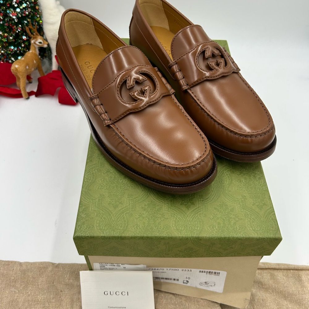 Gucci Brown Leather Loafers - Picture 3 of 9
